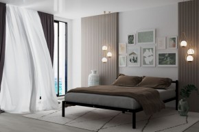 Кровать Мета с матрасом 1400 (черный) в Миассе - miass.ok-mebel.com | фото 2