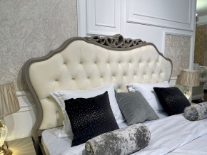 Кровать Мокко 1600 с мягким изголовьем + основание (серый камень) в Миассе - miass.ok-mebel.com | фото 2