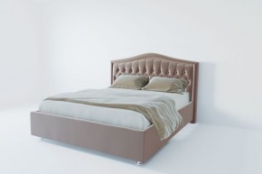 Кровать Нягань с ПМ 1200 (велюр серый) в Миассе - miass.ok-mebel.com | фото 2
