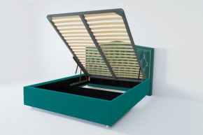 Кровать Нягань с ПМ 1400 (велюр бирюзовый) в Миассе - miass.ok-mebel.com | фото