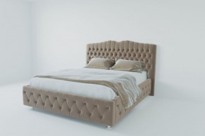Кровать Нягань с ПМ 800 (велюр серый) в Миассе - miass.ok-mebel.com | фото 2