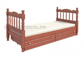 АЛЕНКА Кровать детская (орех) с 2 ящиками в Миассе - miass.ok-mebel.com | фото 2