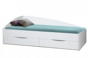 Кровать одинарная "Фея - 3" асимметричная 1900х800 (белая) в Миассе - miass.ok-mebel.com | фото