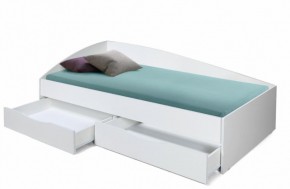Кровать одинарная "Фея - 3" асимметричная 2000х900 (белая) в Миассе - miass.ok-mebel.com | фото 2