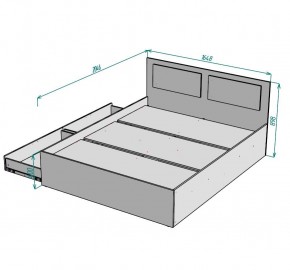 Кровать Ольга L40 (1600) 2 ящика в Миассе - miass.ok-mebel.com | фото 2