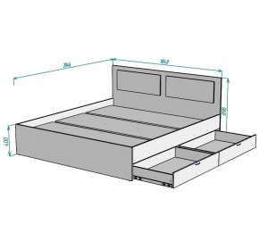 Кровать Ольга L43 (1800) 2 ящика в Миассе - miass.ok-mebel.com | фото 2