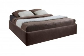 Кровать Подиум с ПМ 1200 (экокожа коричневая) в Миассе - miass.ok-mebel.com | фото