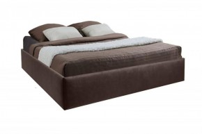 Кровать Подиум с ПМ 800 (экокожа коричневая) в Миассе - miass.ok-mebel.com | фото 2