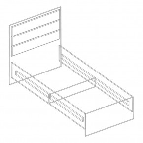 Кровать "Милана" с мягкой спинкой БЕЗ основания 900х2000 в Миассе - miass.ok-mebel.com | фото 2