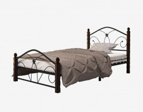 Кровать "Селена 1" Черная (900*2000) (ножки-шоколад) с коваными элементами в Миассе - miass.ok-mebel.com | фото 2