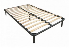 Кровать "Вена" 1400 СТАНДАРТ Вариант 3 Мора коричневый + ортопедическое основание на 5 опорах в Миассе - miass.ok-mebel.com | фото 2
