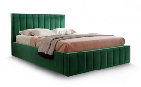 Кровать "Вена" 1400 СТАНДАРТ Вариант 1 Мора зеленый + бельевой ящик с кроватным основанием и подъемным механизмом в Миассе - miass.ok-mebel.com | фото