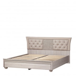 Кровать с мягким изголовьем №200 "Лючия" (1800) Дуб оксфорд серый в Миассе - miass.ok-mebel.com | фото