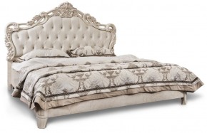 Кровать с мягким изголовьем "Патрисия" с основанием (1600) крем в Миассе - miass.ok-mebel.com | фото