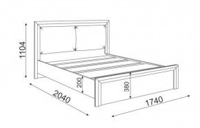 Кровать 1.6 Глэдис М31 с настилом и мягкой частью (ЯШС/Белый) в Миассе - miass.ok-mebel.com | фото 3