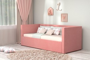 Кровать с ПМ (арт.030) (с/м 900*2000мм) (б/матр), ткань розовая в Миассе - miass.ok-mebel.com | фото