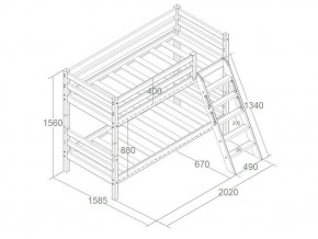 Кровать Сонечка 2-х ярусная (модульная) в Миассе - miass.ok-mebel.com | фото 6