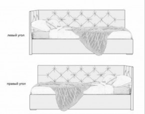 Кровать угловая Лэсли интерьерная +настил ДСП (80х200) в Миассе - miass.ok-mebel.com | фото 2