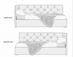 Кровать угловая Лилу интерьерная +основание (120х200) в Миассе - miass.ok-mebel.com | фото 2