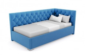 Кровать угловая Виола интерьерная +основание (90х200) 1 кат. ткани в Миассе - miass.ok-mebel.com | фото