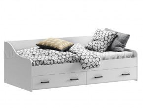ВЕГА NEW Кровать 900 с настилом ЛДСП (Белый глянец/белый) в Миассе - miass.ok-mebel.com | фото