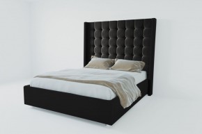 Кровать Венеция ЛЮКС с ПМ 800 (экокожа кольт ч) в Миассе - miass.ok-mebel.com | фото 2