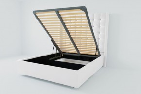 Кровать Венеция ЛЮКС с ПМ 900 (экокожа белая) в Миассе - miass.ok-mebel.com | фото