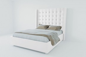 Кровать Венеция ЛЮКС с ПМ 900 (экокожа белая) в Миассе - miass.ok-mebel.com | фото 2