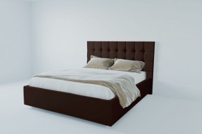 Кровать Венеция с ПМ 1800 (экокожа коричневая) в Миассе - miass.ok-mebel.com | фото 4