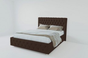Кровать Версаль 1600 без основания (экокожа коричневый) в Миассе - miass.ok-mebel.com | фото