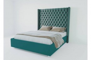 Кровать Версаль ЛЮКС с ПМ 800 (велюр бирюзовый) в Миассе - miass.ok-mebel.com | фото