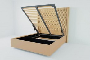 Кровать Версаль ЛЮКС с ПМ 900 (экокожа бежевая) в Миассе - miass.ok-mebel.com | фото 2