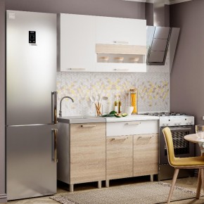 Кухня Айсбери 1.2 м (Белый/Дуб Сонома) в Миассе - miass.ok-mebel.com | фото