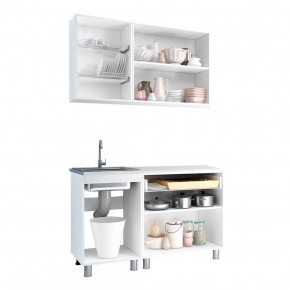 Кухня Айсбери 1.2 м (Белый/Дуб Сонома) в Миассе - miass.ok-mebel.com | фото 2