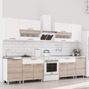 Кухня Айсбери 2.4 м (Белый/Дуб Сонома) в Миассе - miass.ok-mebel.com | фото
