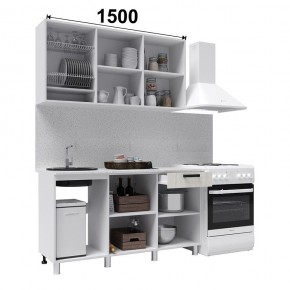 Кухонный гарнитур ДИОР 1500 (Белый/Дуб Крафт белый) в Миассе - miass.ok-mebel.com | фото 2