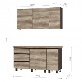 Кухня Энигма 1.6 м (венге/дуб каньон) в Миассе - miass.ok-mebel.com | фото 5