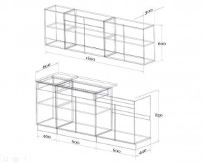 Кухонный гарнитур Лайт 1600 в Миассе - miass.ok-mebel.com | фото 2