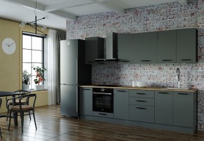 Кухонный гарнитур Антрацит 2800 (Стол. 26мм) в Миассе - miass.ok-mebel.com | фото