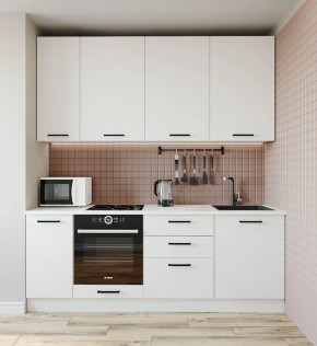 Кухонный гарнитур Белый Глянец 2200 h950 (Стол. 26мм) в Миассе - miass.ok-mebel.com | фото