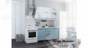Кухонный гарнитур Бьянка 1.5 (БТС) Голубые блёстки М31 в Миассе - miass.ok-mebel.com | фото
