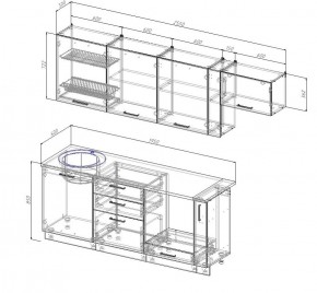 Кухонный гарнитур Лада 2550 (Стол. 26мм) в Миассе - miass.ok-mebel.com | фото 2