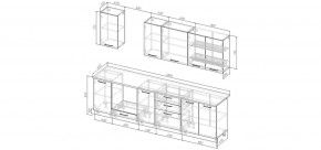 Кухонный гарнитур Санторини 2800 (Стол. 38мм) в Миассе - miass.ok-mebel.com | фото 2