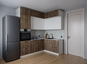 Кухонный гарнитур Старое Дерево 2200*1700 (Стол. 38мм) в Миассе - miass.ok-mebel.com | фото