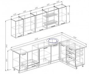 Кухонный гарнитур угловой Дели 2600*1600 (Стол. 38мм) в Миассе - miass.ok-mebel.com | фото 2