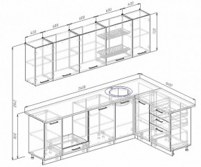 Кухонный гарнитур угловой Графика 2600х1600 (Стол. 26мм) в Миассе - miass.ok-mebel.com | фото 2