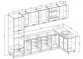 Кухонный гарнитур угловой Графика 3200х1400 (Стол. 38мм) в Миассе - miass.ok-mebel.com | фото 2