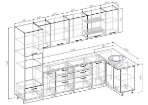 Кухонный гарнитур угловой Пайн 3200х1400 (Стол. 38мм) в Миассе - miass.ok-mebel.com | фото 2