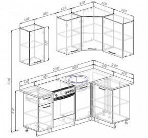 Кухонный гарнитур угловой Руанда 2000х1200 (Стол. 26мм) в Миассе - miass.ok-mebel.com | фото 2