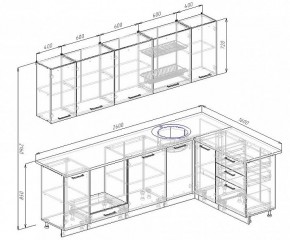 Кухонный гарнитур угловой Руанда 2600х1600 (Стол. 26мм) в Миассе - miass.ok-mebel.com | фото 2